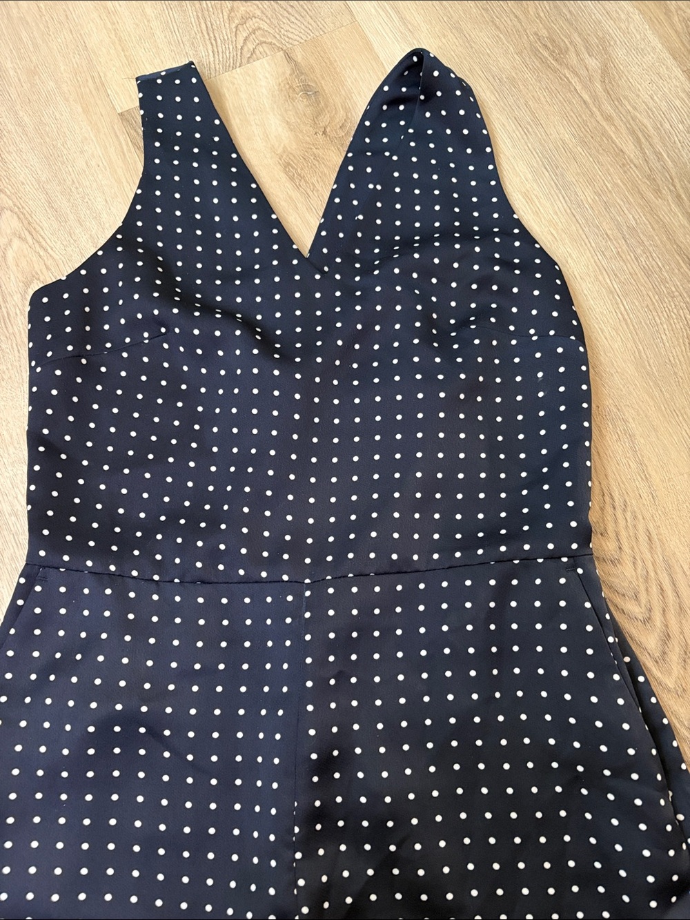Banana Republic Polka Dot Twist Back Crop Wide Leg Jumpsuit size 8 classic - Picture 3 of 9